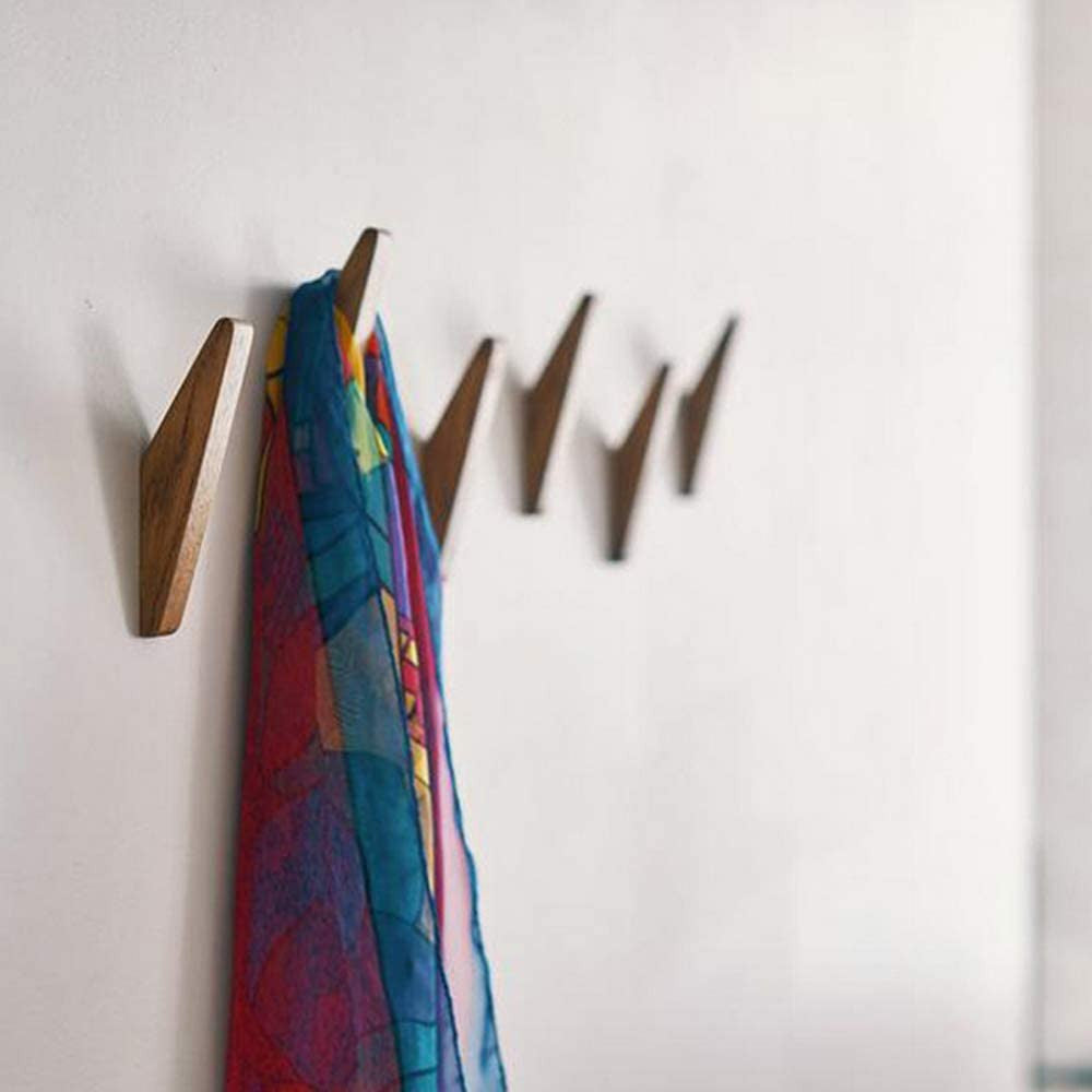 Ganci Olmo | Set di 6 Ganci da Parete in Legno Massello 1
