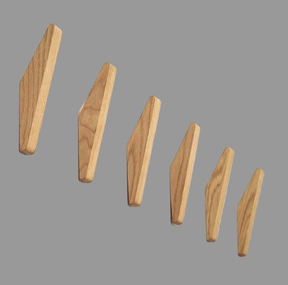 Ganci Olmo | Set di 6 Ganci da Parete in Legno Massello 3