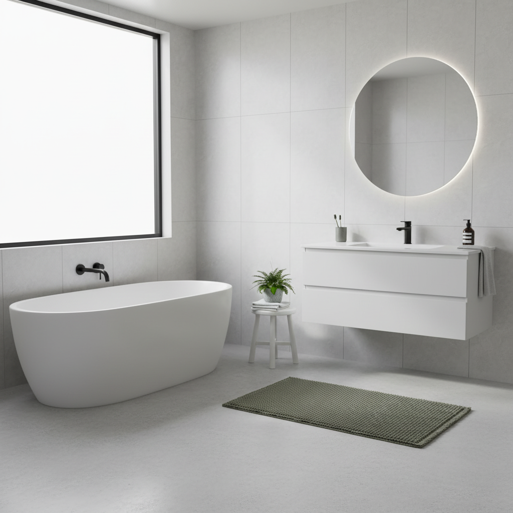 Tappetino da Bagno Antiscivolo Waffle Ultra Assorbente | Tappetini Bagno